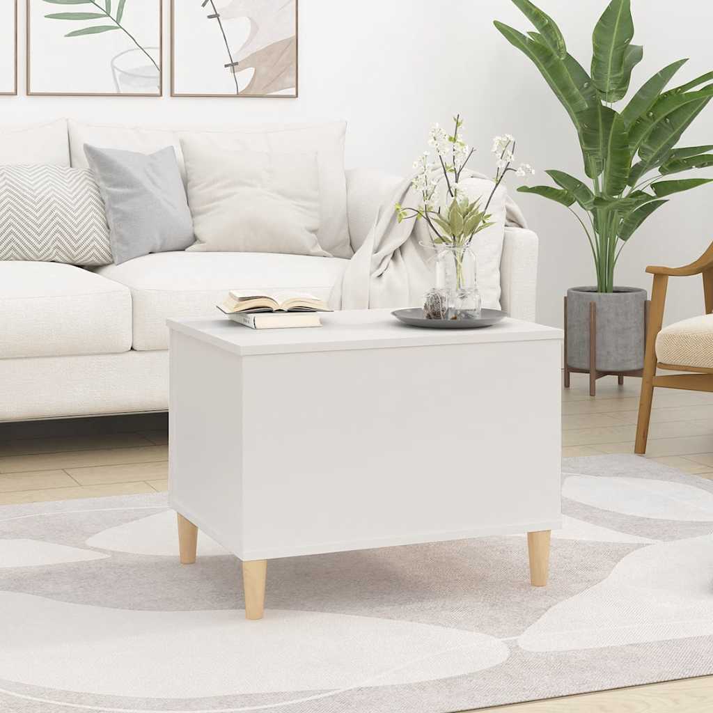 Stolić za kavu bijeli 60 x 44,5 x 45 cm od konstruiranog drva