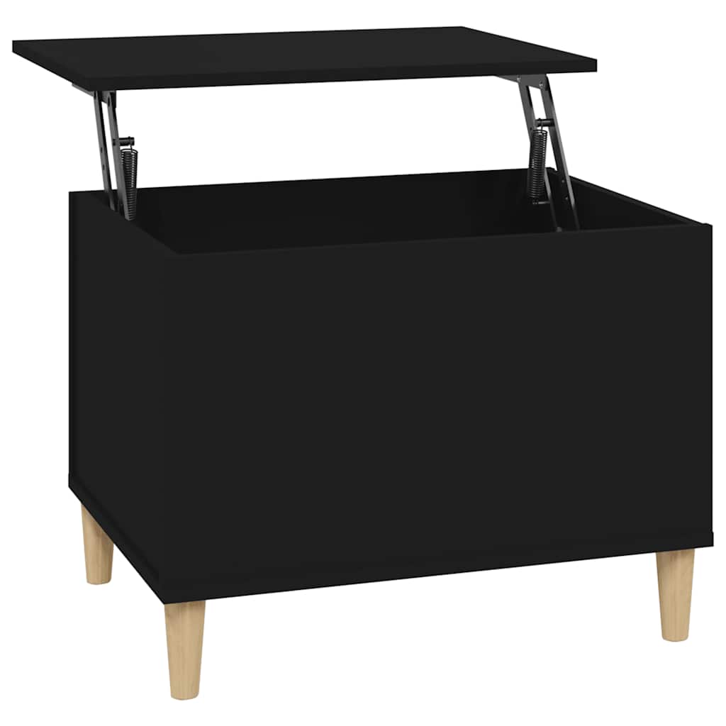 Stolić za kavu crni 60 x 44,5 x 45 cm od konstruiranog drva