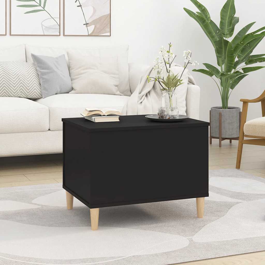 Stolić za kavu crni 60 x 44,5 x 45 cm od konstruiranog drva