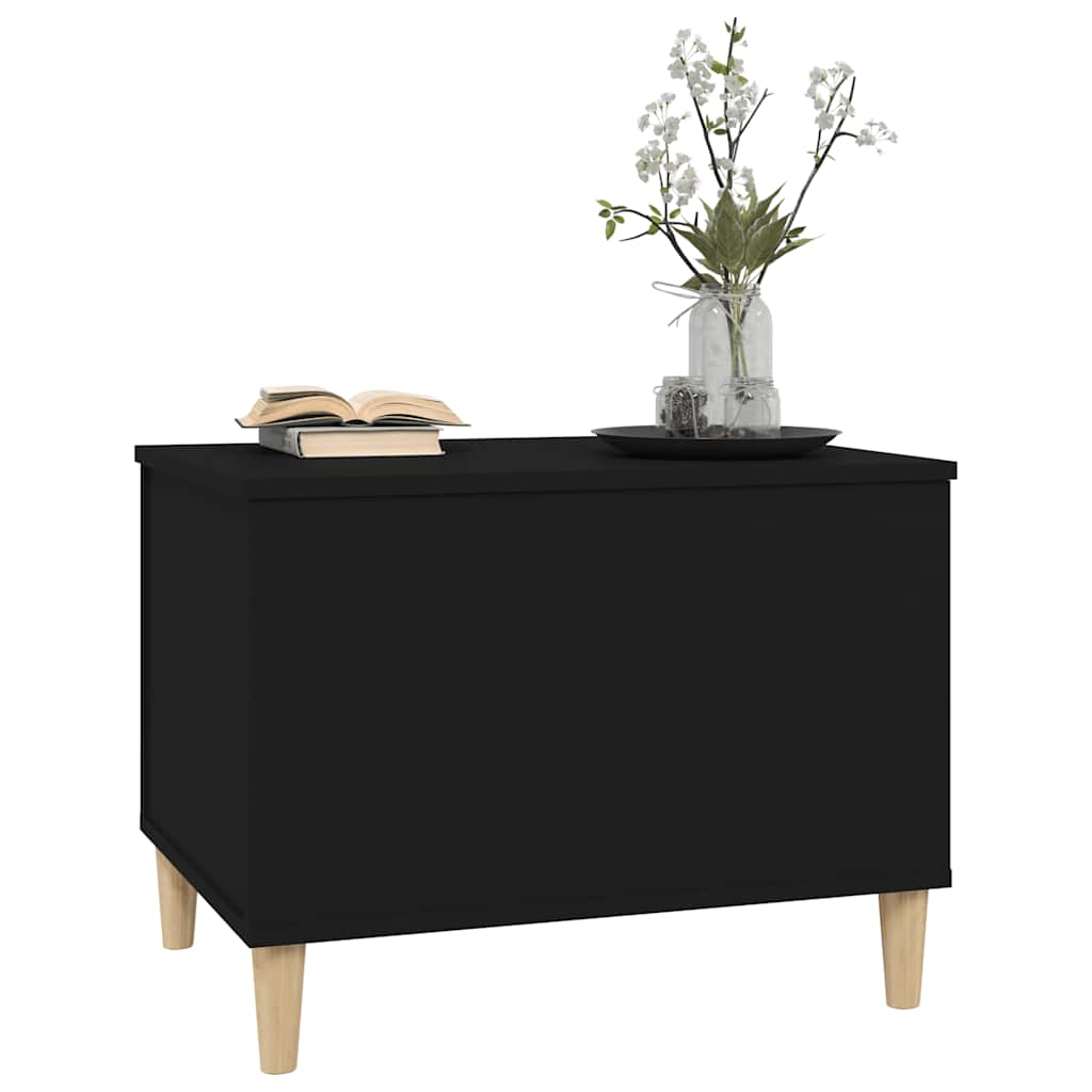 Stolić za kavu crni 60 x 44,5 x 45 cm od konstruiranog drva