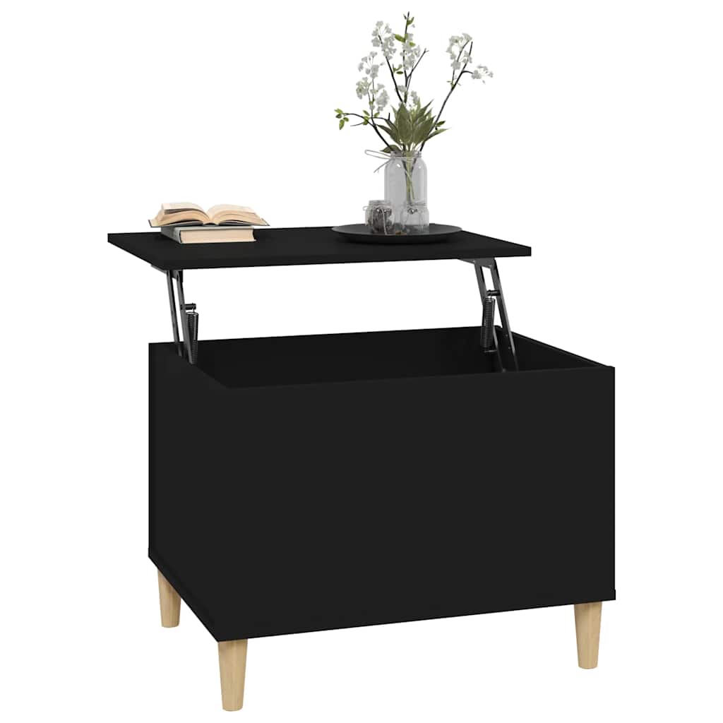 Stolić za kavu crni 60 x 44,5 x 45 cm od konstruiranog drva