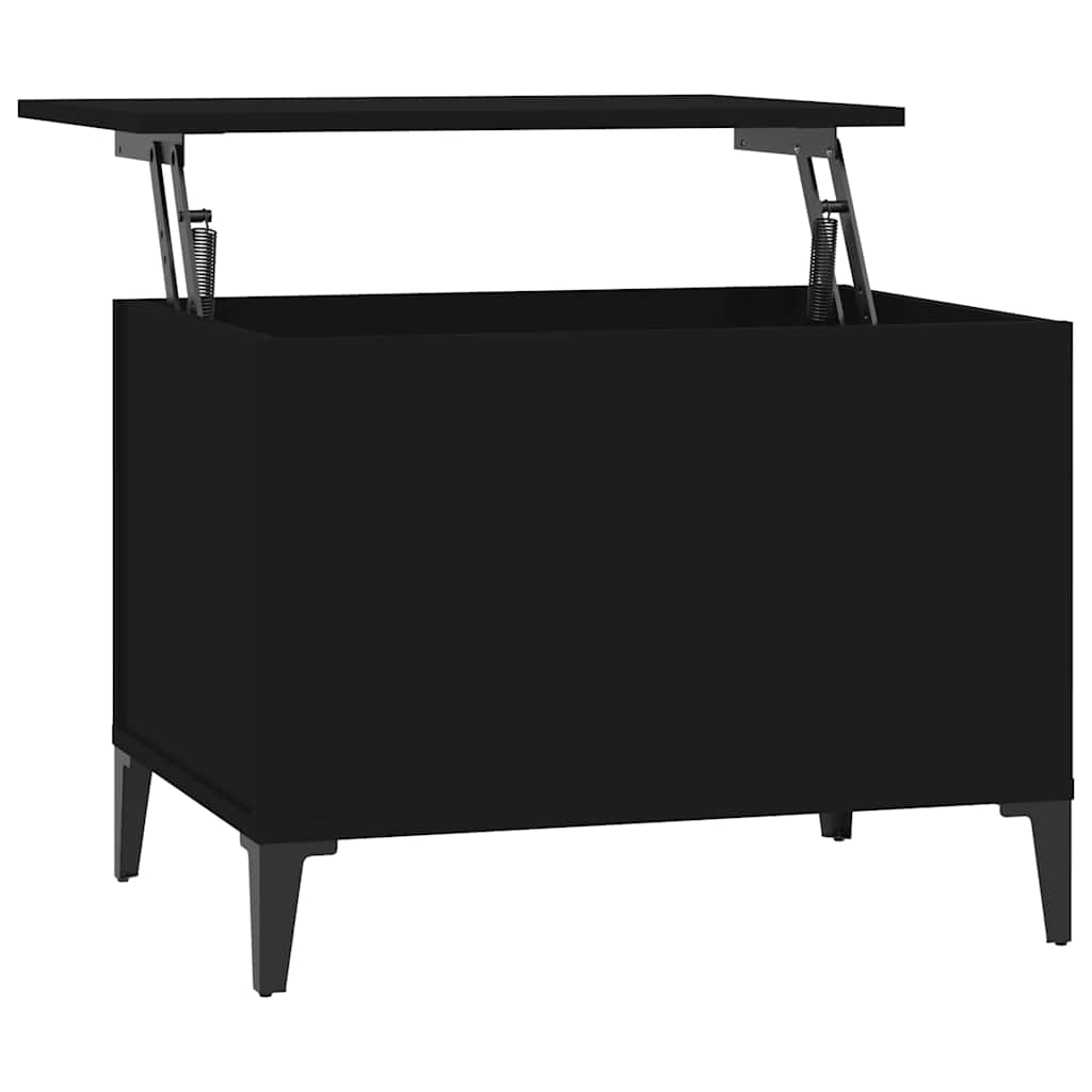 Stolić za kavu crni 60 x 44,5 x 45 cm od konstruiranog drva