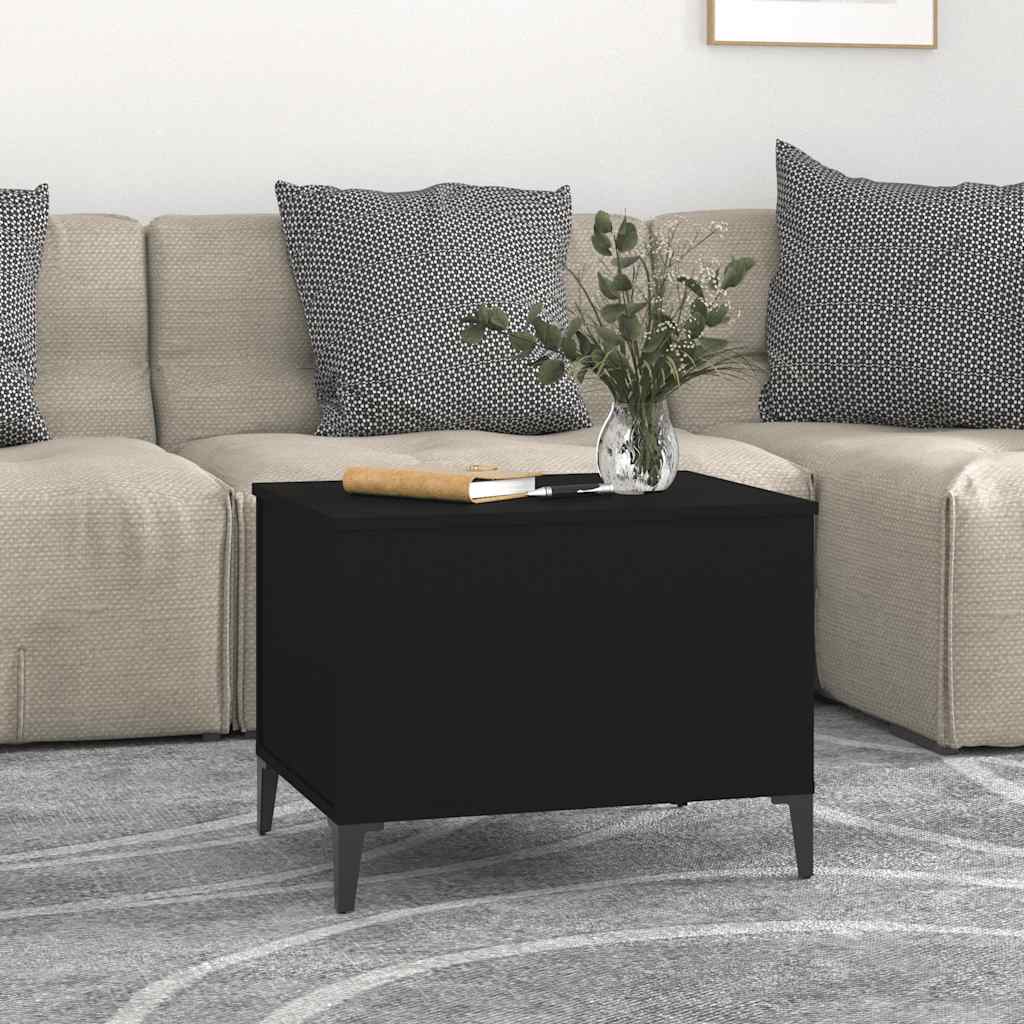 Stolić za kavu crni 60 x 44,5 x 45 cm od konstruiranog drva
