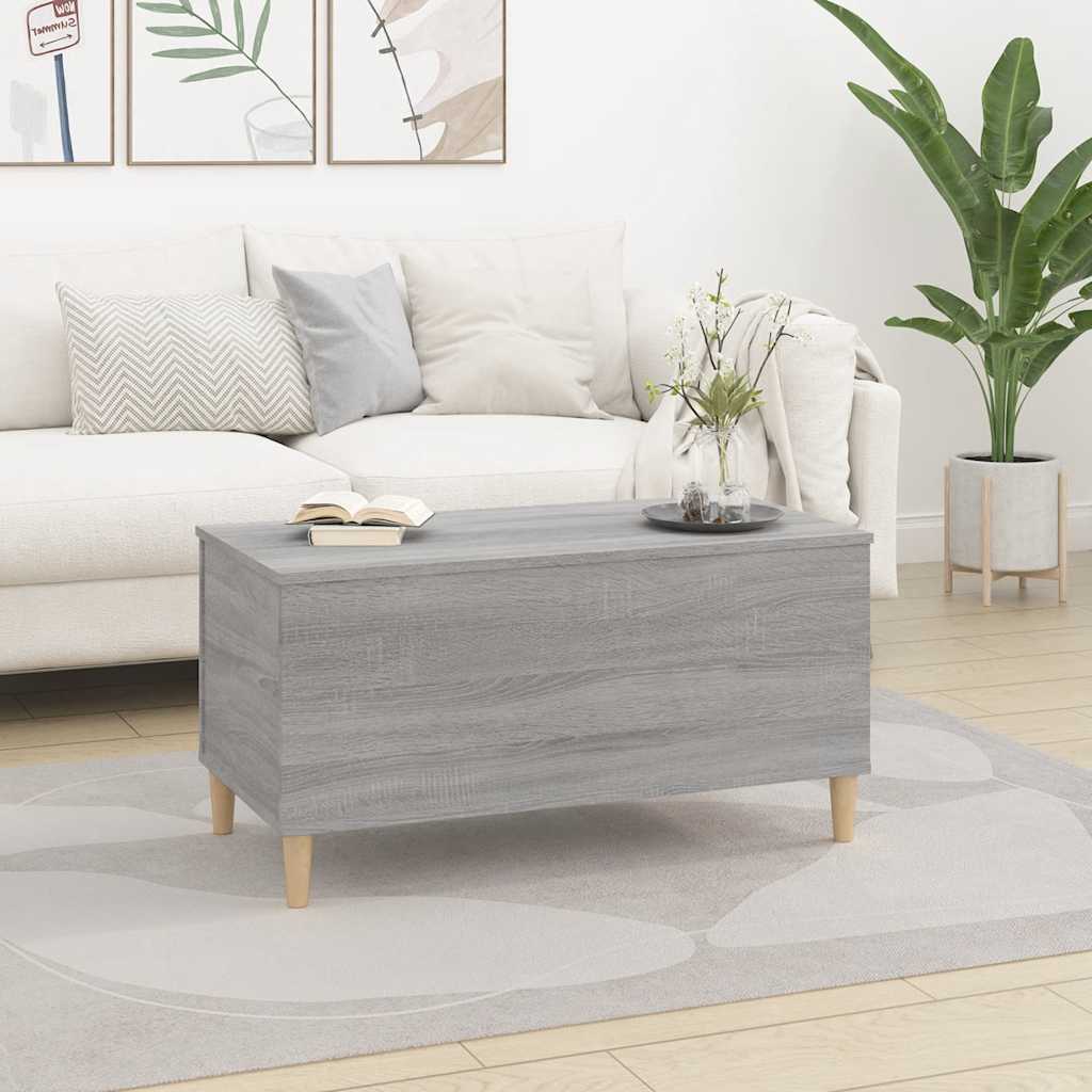 Stolić za kavu siva boja hrasta 90x44,5x45 cm konstruirano drvo