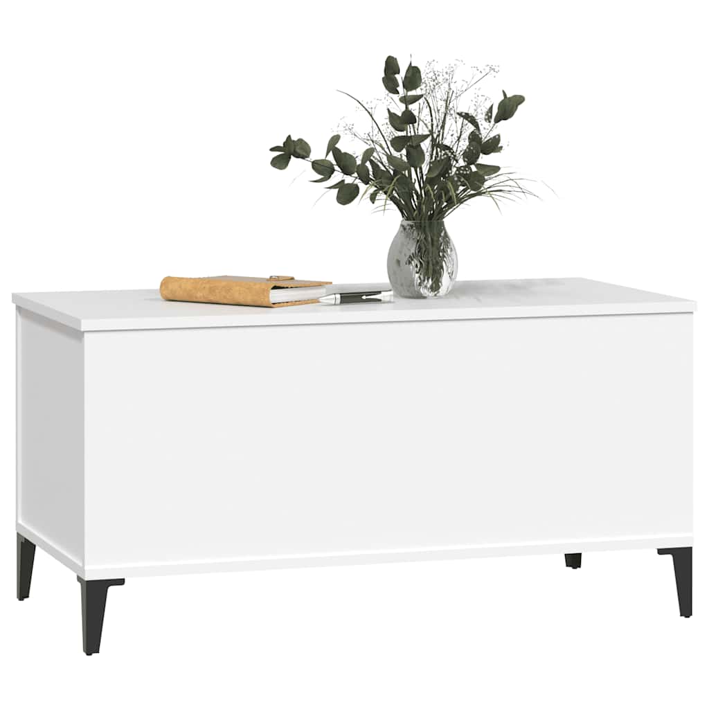 Stolić za kavu bijeli 90 x 44,5 x 45 cm od konstruiranog drva