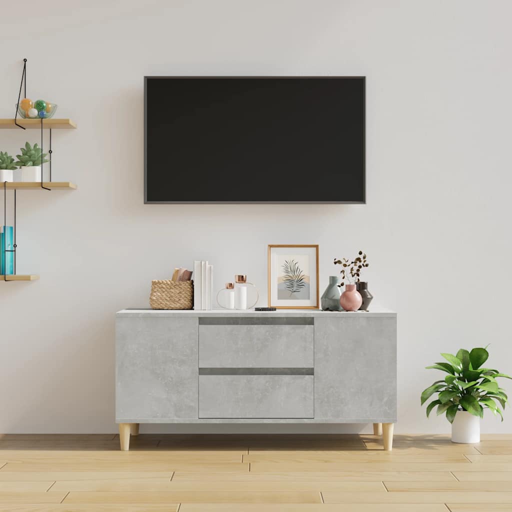 TV ormarić boja betona 102 x 44,5 x 50 cm od konstruiranog drva
