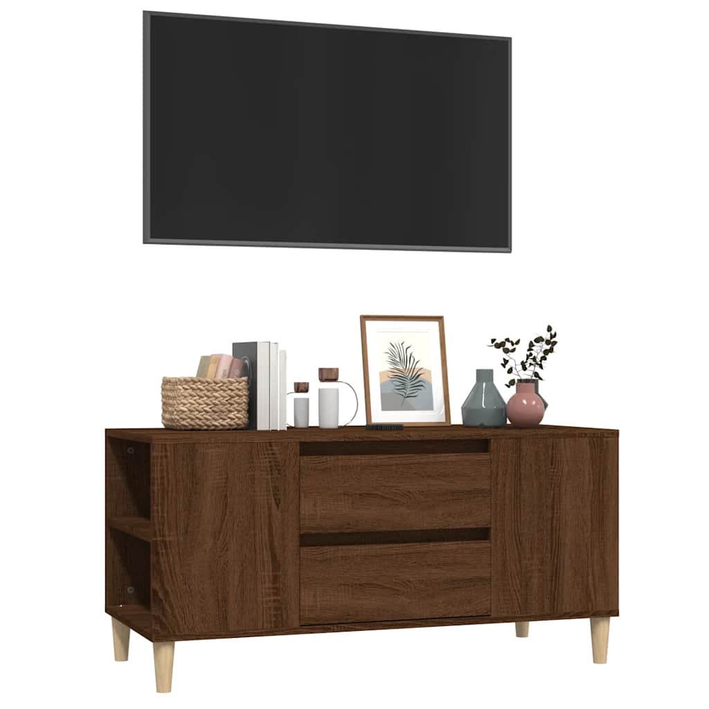 TV ormarić smeđi hrasta 102x44,5x50 cm konstruirano drvo