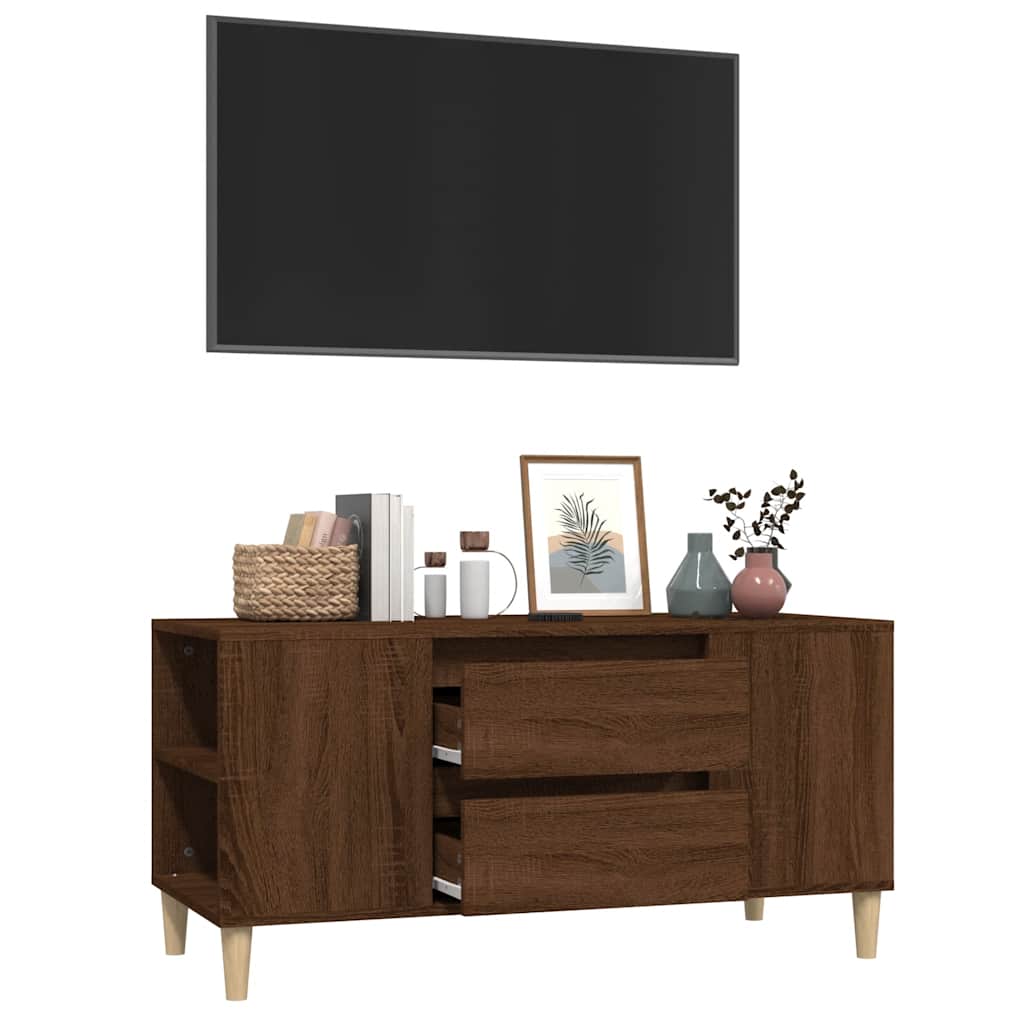TV ormarić smeđi hrasta 102x44,5x50 cm konstruirano drvo