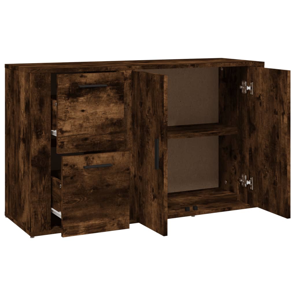 Komoda boja dimljenog hrasta 100x33x59,5 cm konstruirano drvo