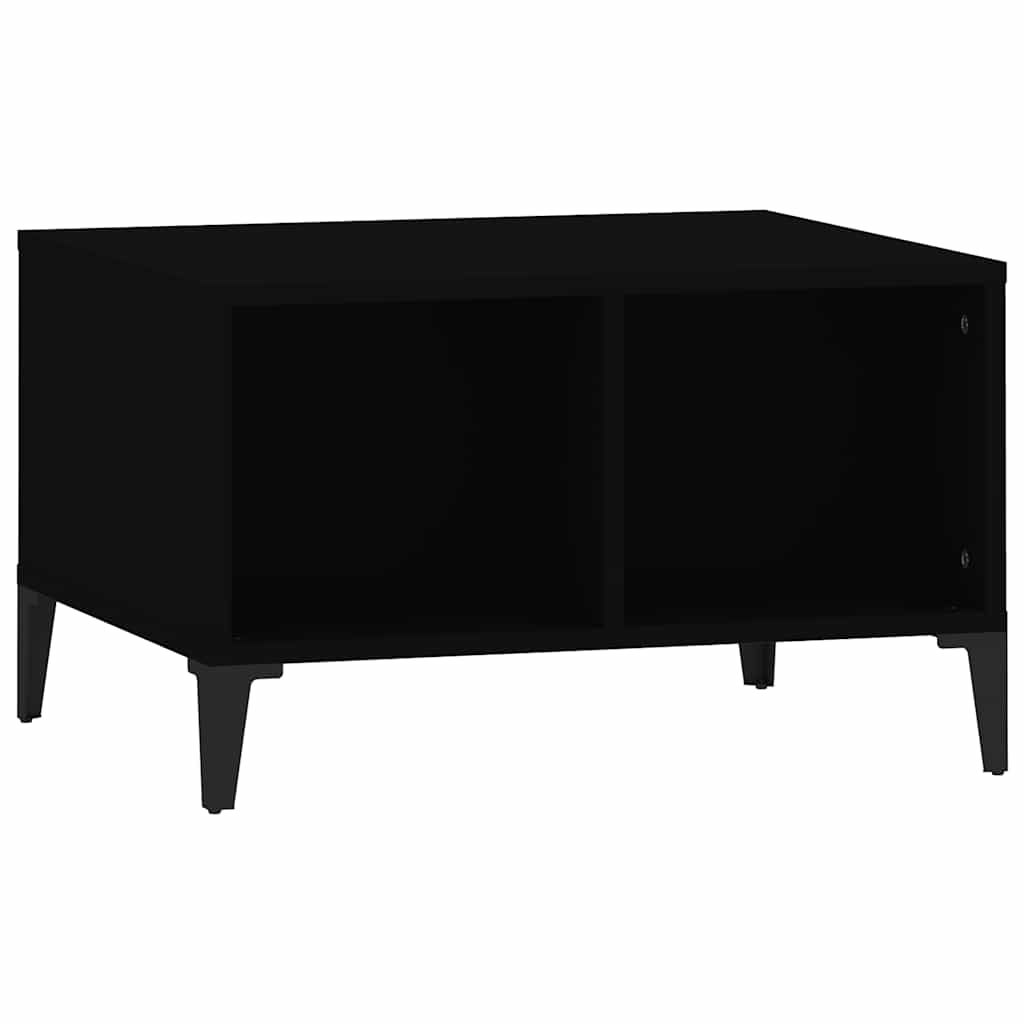 Stolić za kavu crni 60x50x36,5 cm od konstruiranog drva
