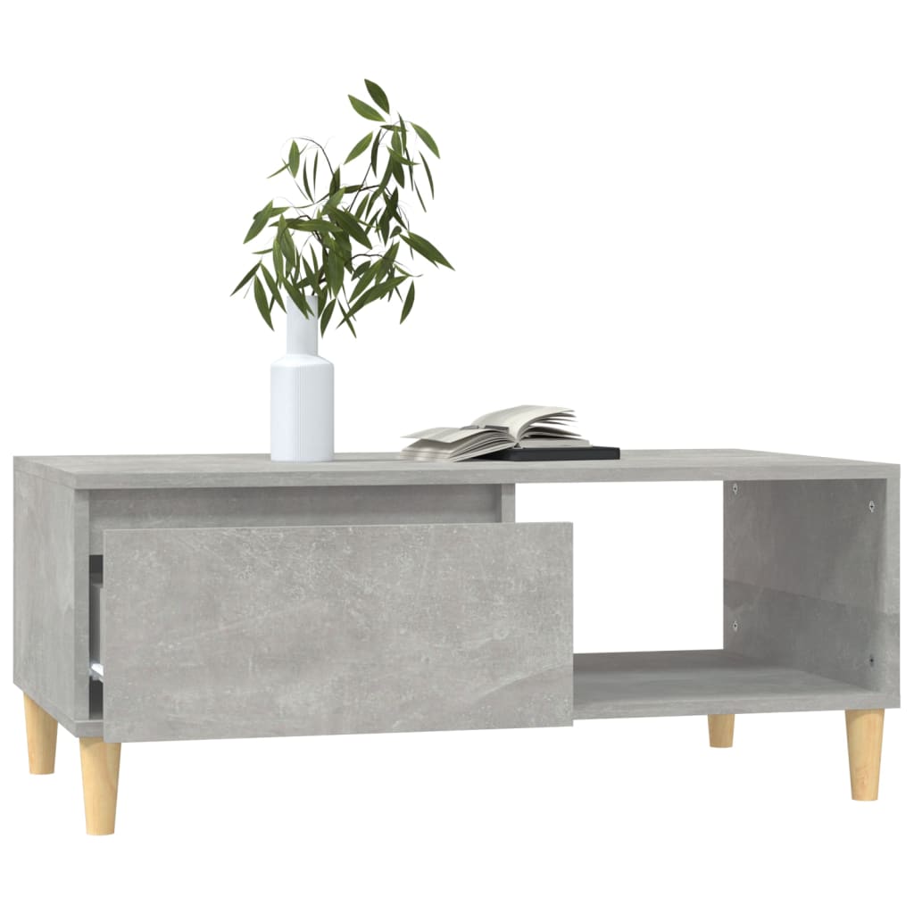 Stolić za kavu boja betona 90x50x36,5 cm konstruirano drvo