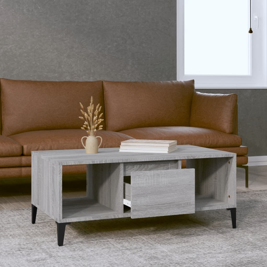Stolić za kavu boja sivog hrasta 90x50x36,5cm konstruirano drvo