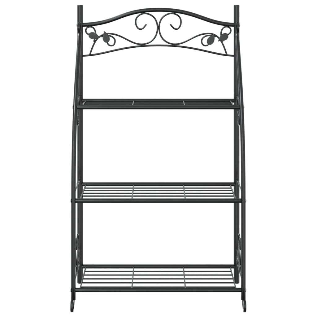 Stalak za cvijeće crni 56 x 30 x 96 cm čelični