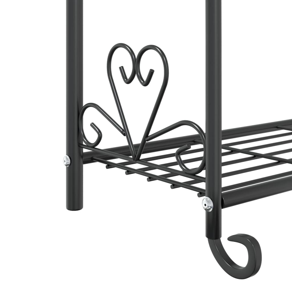 Stalak za cvijeće crni 56 x 30 x 96 cm čelični