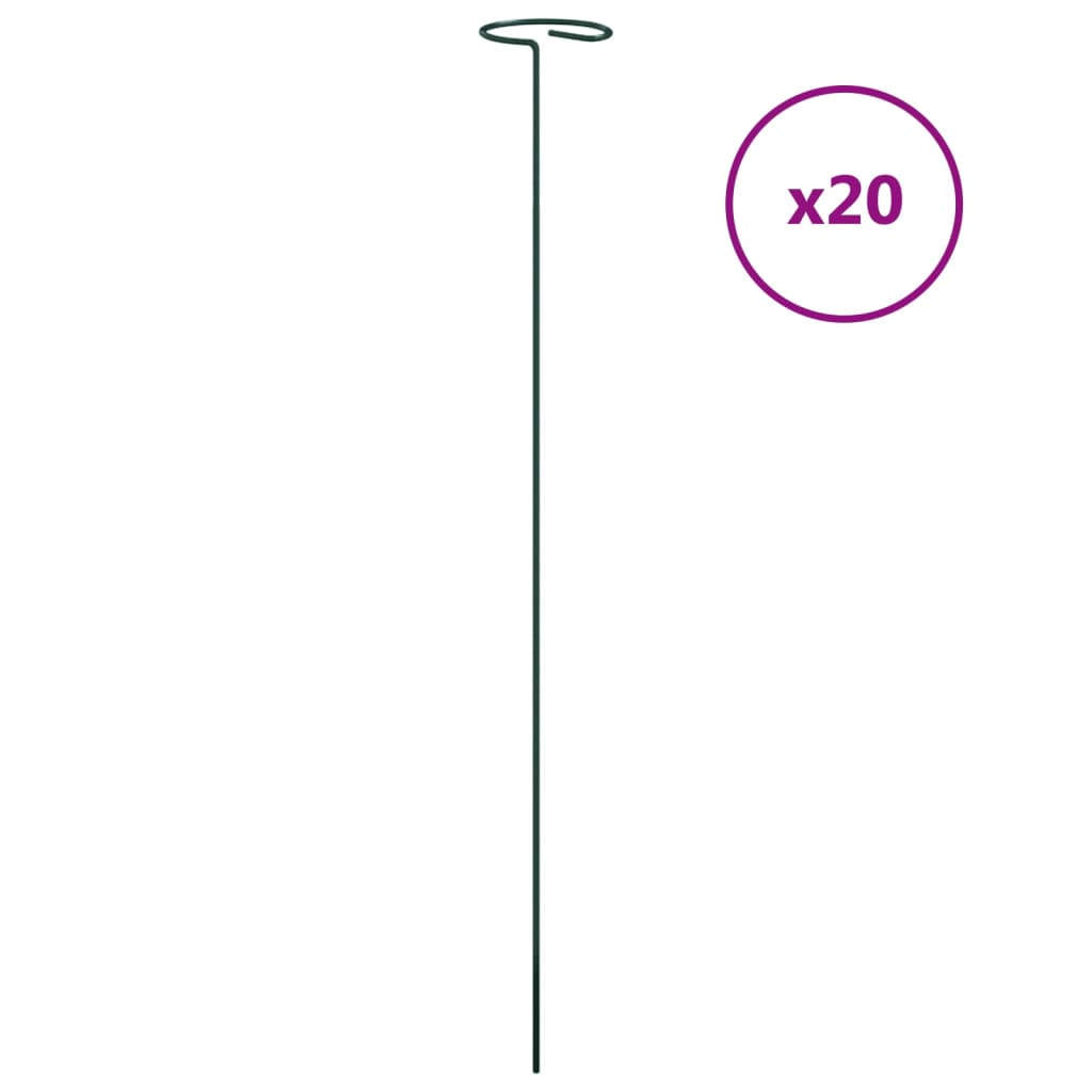 Kolci za vrtne biljke 20 kom tamnozeleni 61 cm čelični