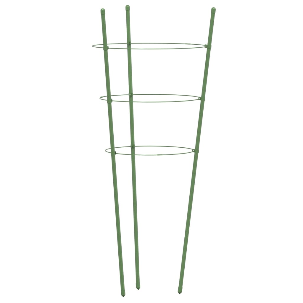 Kolci za vrtne biljke s 3 prstena 5 kom zeleni 60 cm čelični