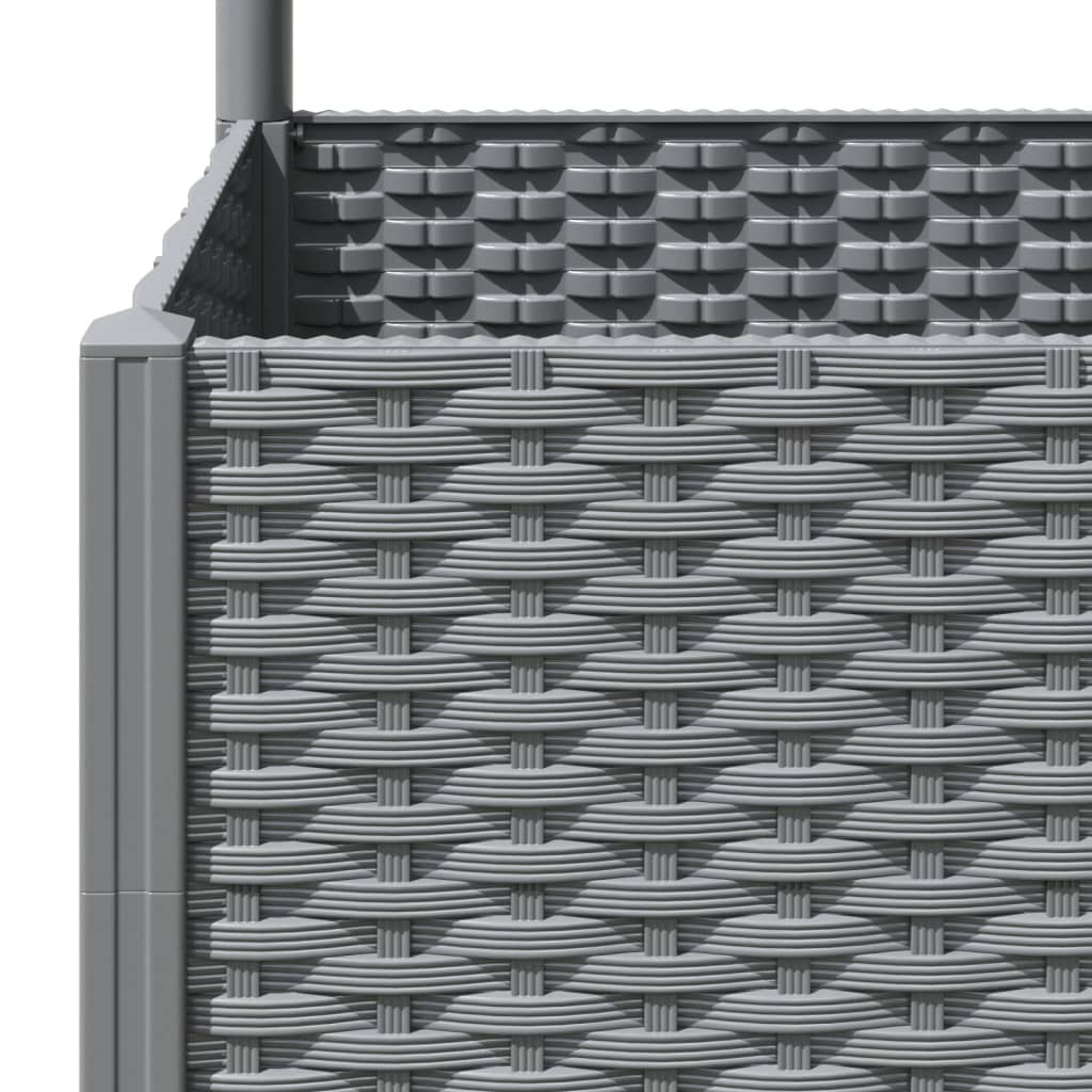 Vrtna sadilica s rešetkom svjetlosiva 80 x 40 x 136 cm PP