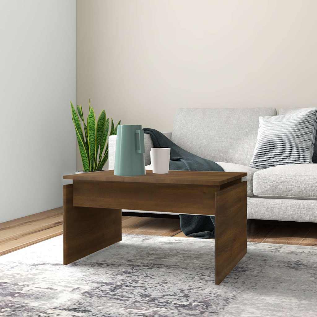 Stolić za kavu boja smeđeg hrasta 68x50x38 cm konstruirano drvo