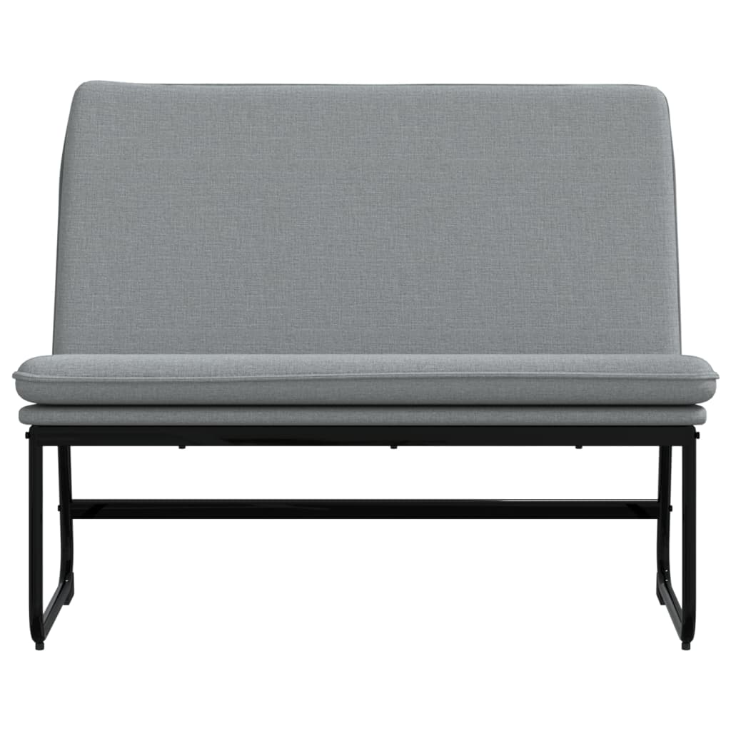 Klupa svjetlosiva 100 x 75 x 76 cm od tkanine