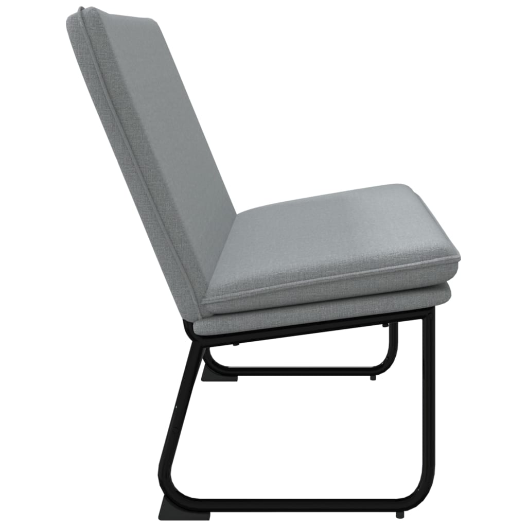 Klupa svjetlosiva 100 x 75 x 76 cm od tkanine