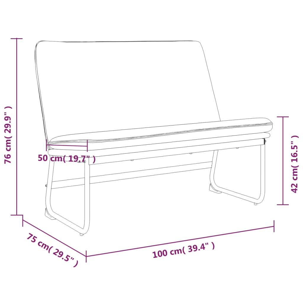 Klupa svjetlosiva 100 x 75 x 76 cm od tkanine