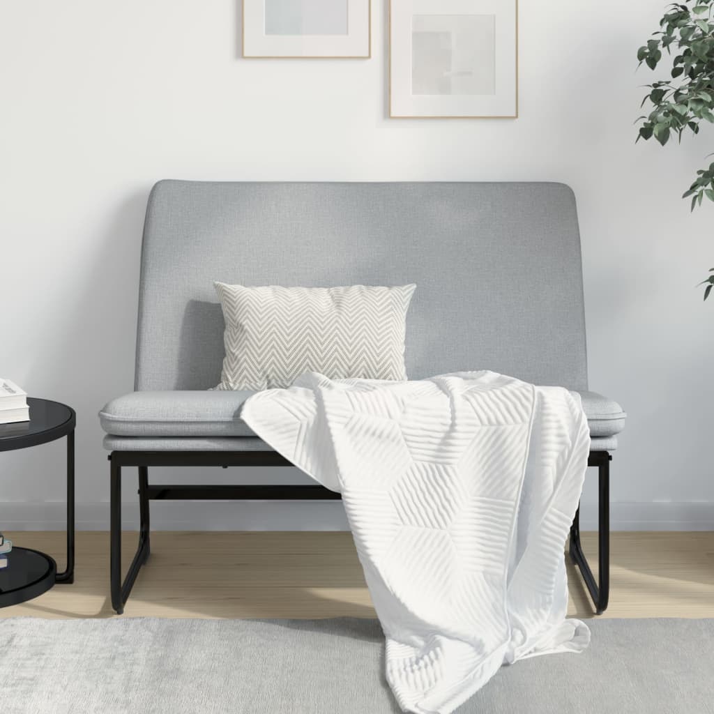 Klupa svjetlosiva 100 x 75 x 76 cm od tkanine