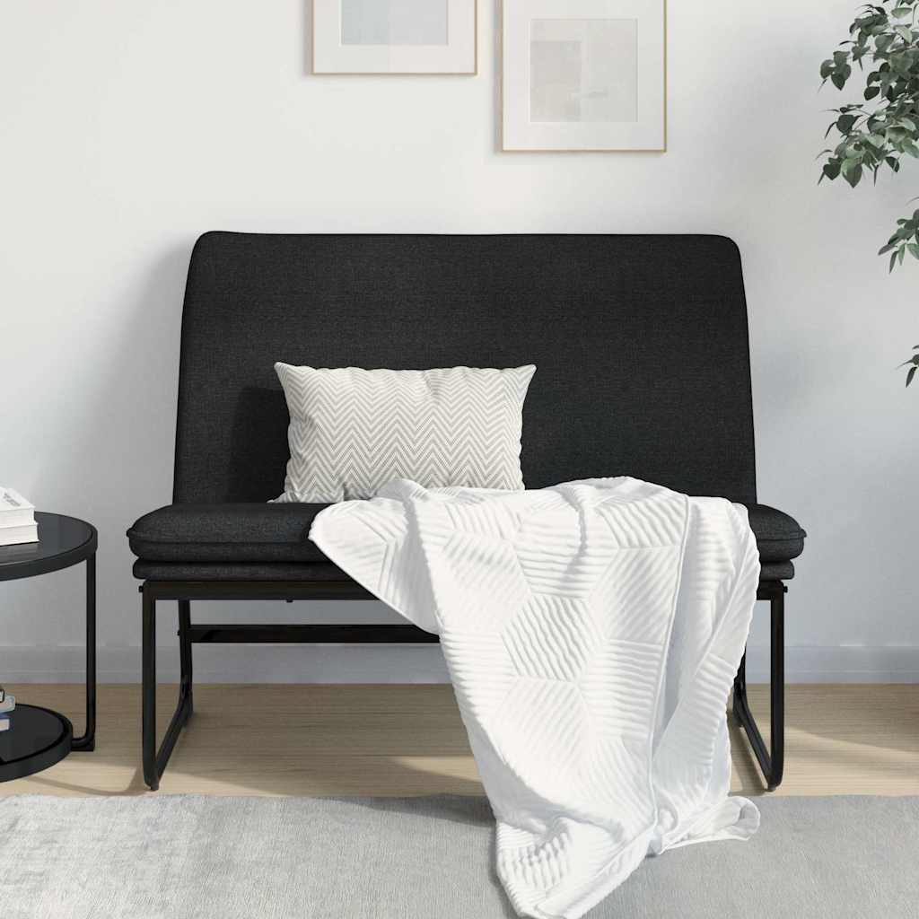 Klupa crna 100 x 75 x 76 cm od tkanine