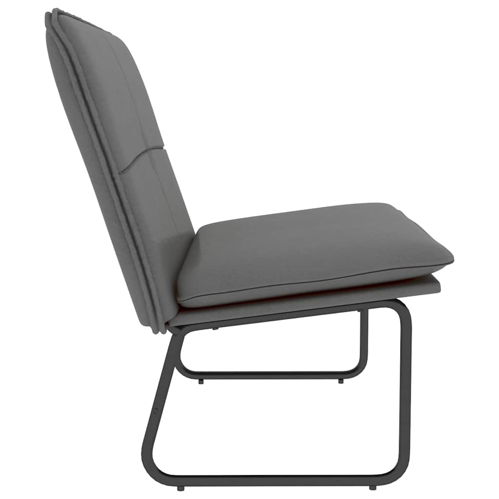 Klupa siva 100 x 75 x 76 cm od umjetne kože