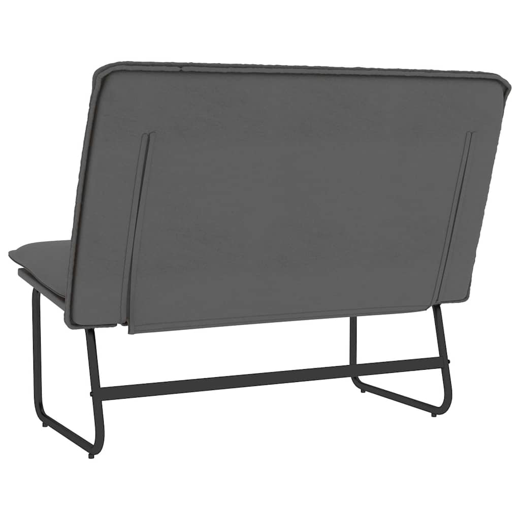 Klupa siva 100 x 75 x 76 cm od umjetne kože