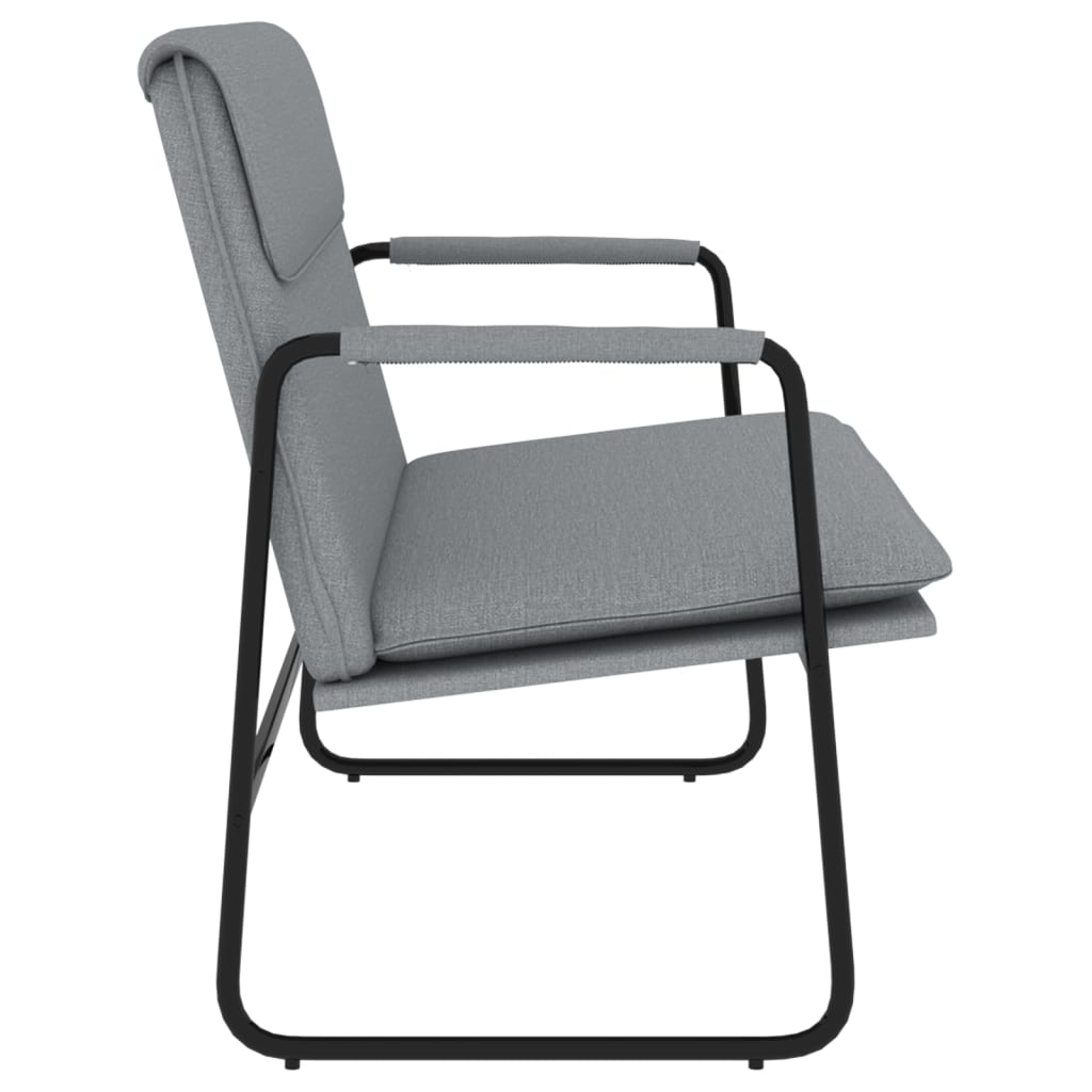 Klupa svjetlosiva 100 x 64 x 80 cm od tkanine