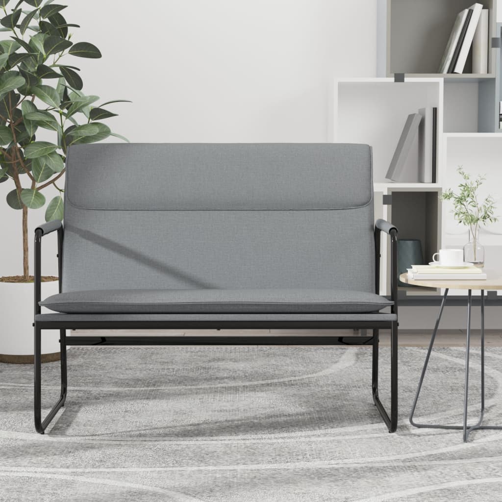 Klupa svjetlosiva 100 x 64 x 80 cm od tkanine
