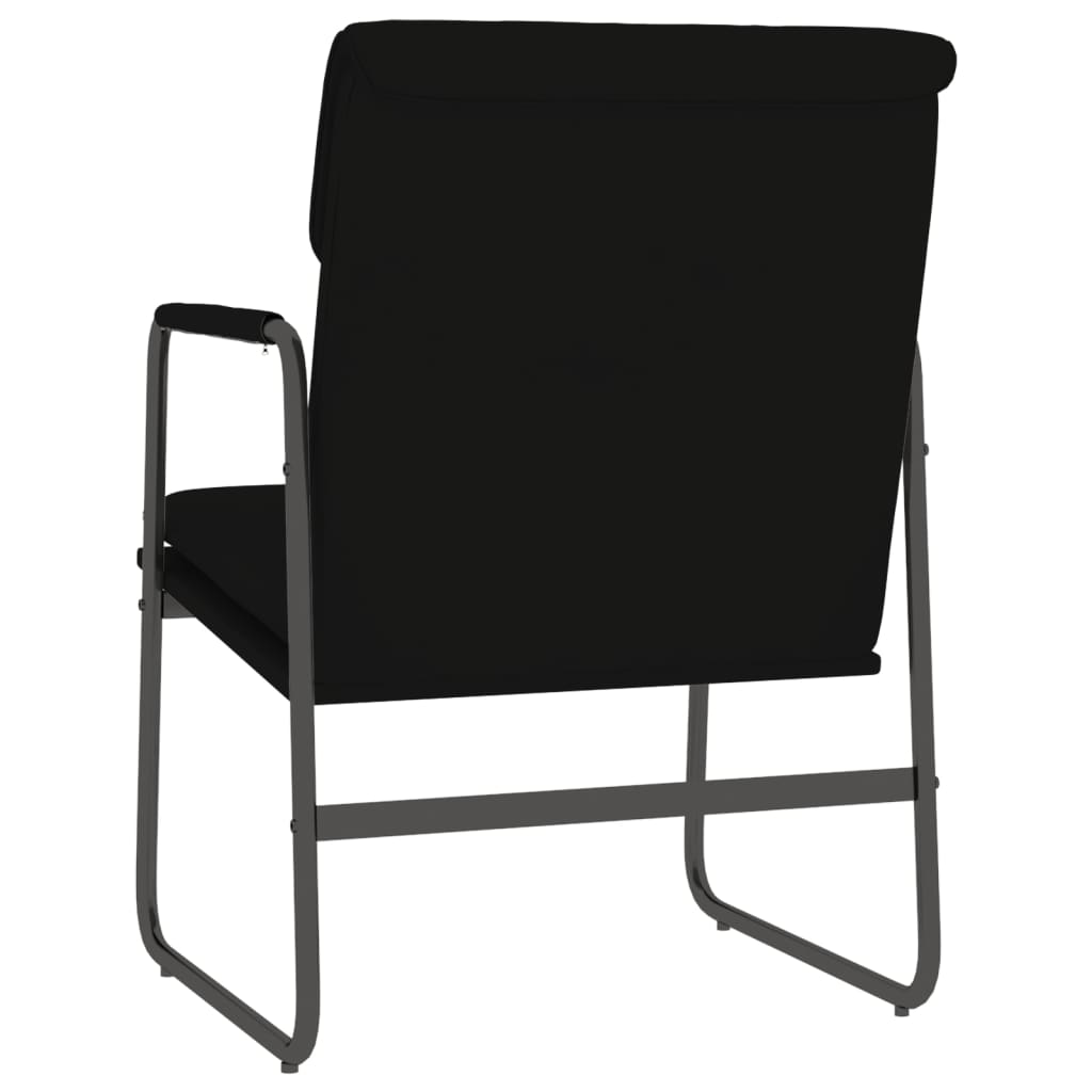 Ležaljka crna 55 x 64 x 80 cm od umjetne kože