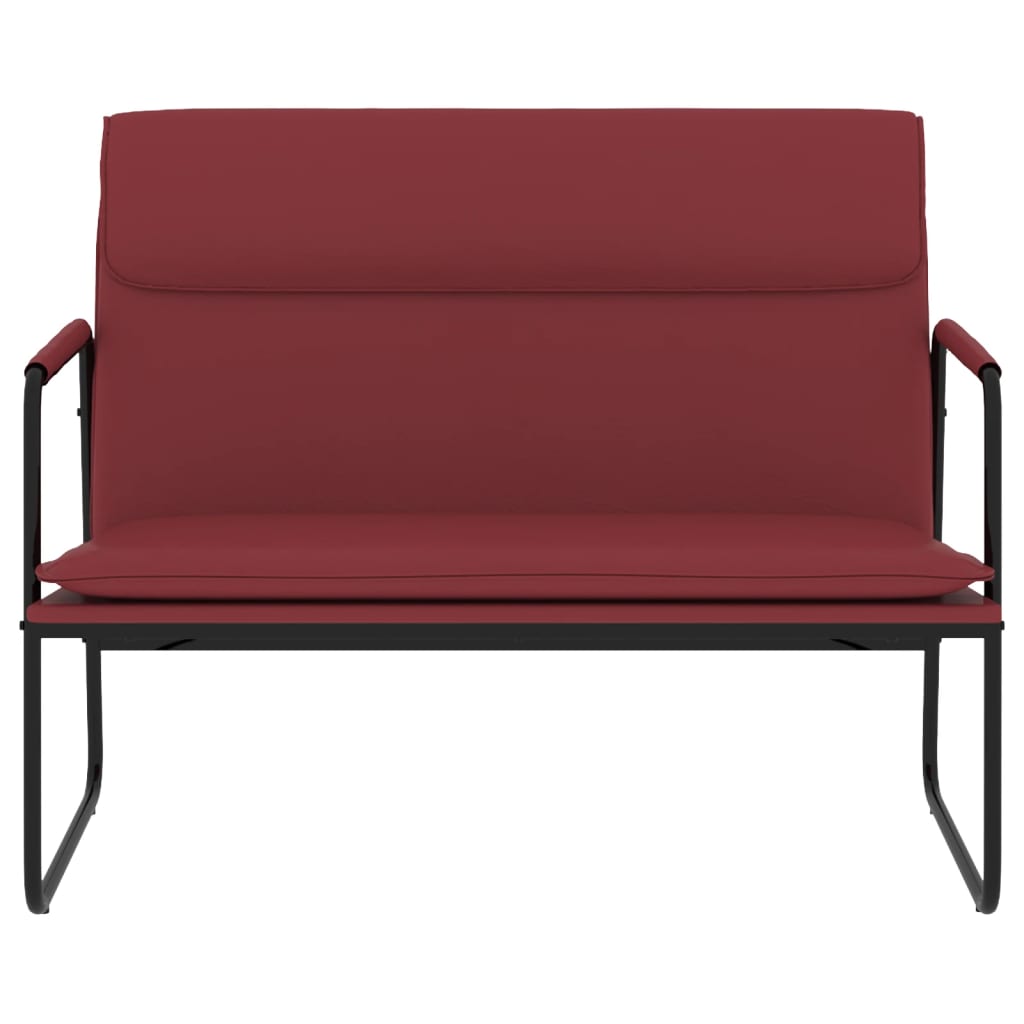 Klupa crvena boja vina 100x64x80 cm od umjetne kože
