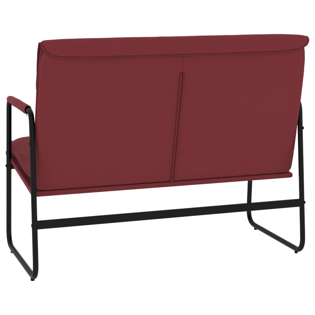 Klupa crvena boja vina 100x64x80 cm od umjetne kože