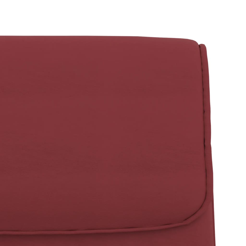 Klupa crvena boja vina 100x64x80 cm od umjetne kože