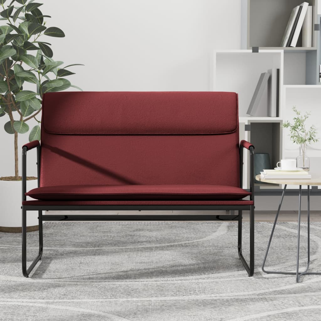 Klupa crvena boja vina 100x64x80 cm od umjetne kože