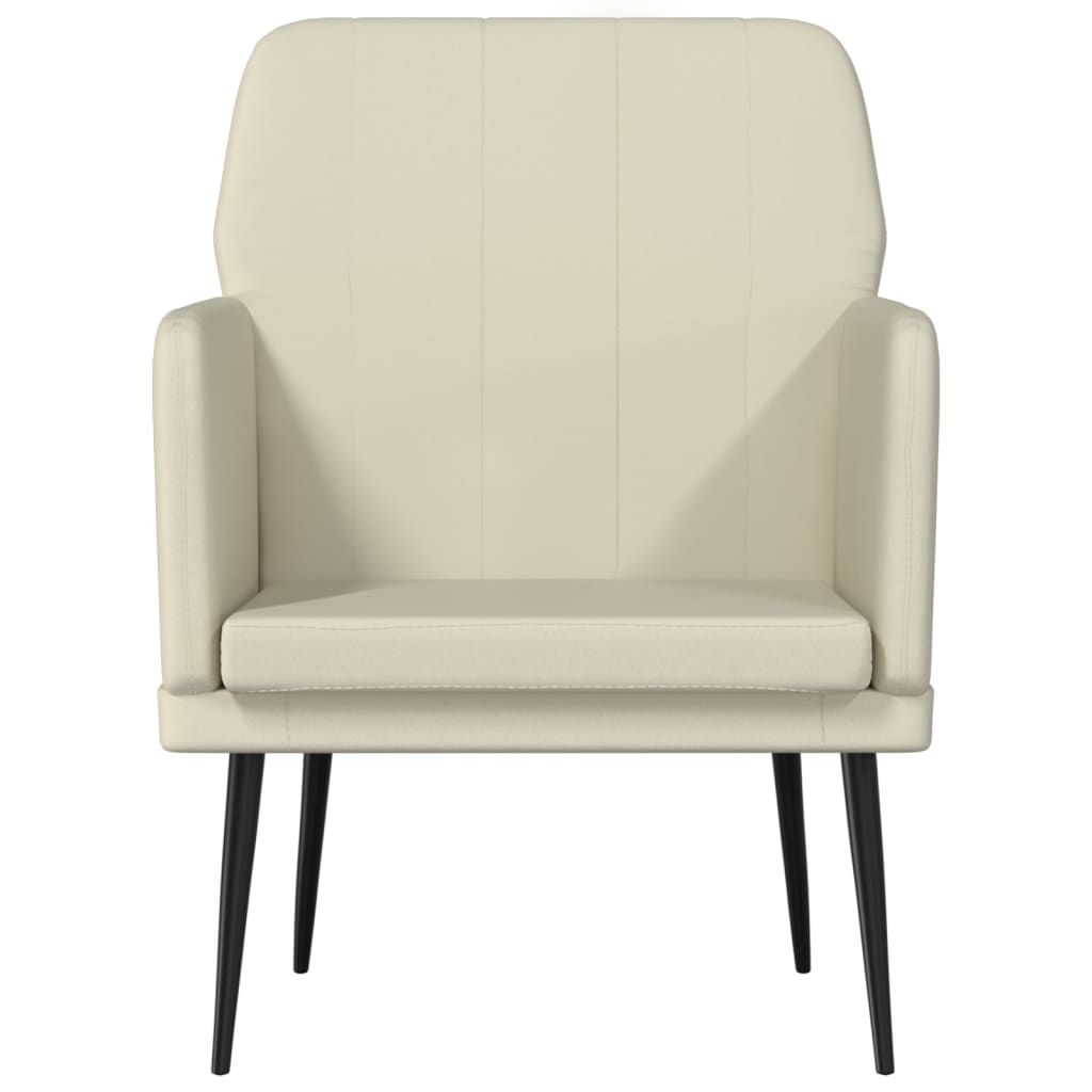 Fotelja krem 61 x 78 x 80 cm od umjetne kože