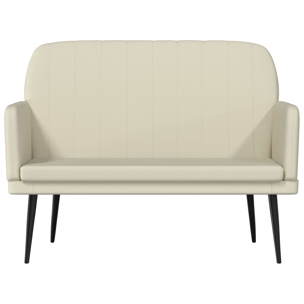 Klupa krem 107 x 80 x 81 cm od umjetne kože