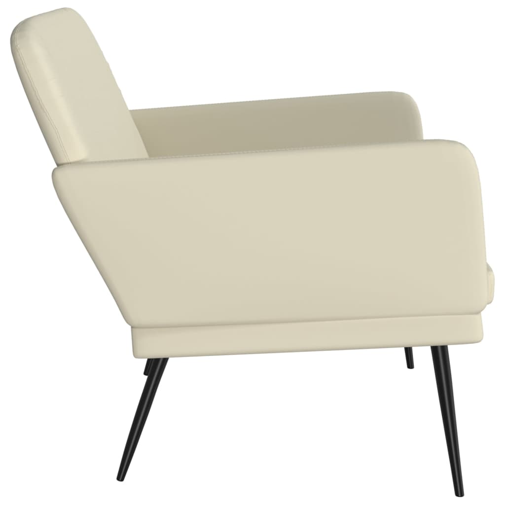 Klupa krem 107 x 80 x 81 cm od umjetne kože