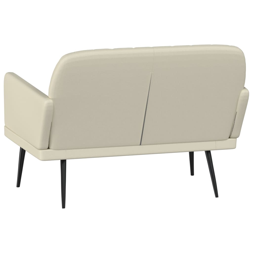 Klupa krem 107 x 80 x 81 cm od umjetne kože