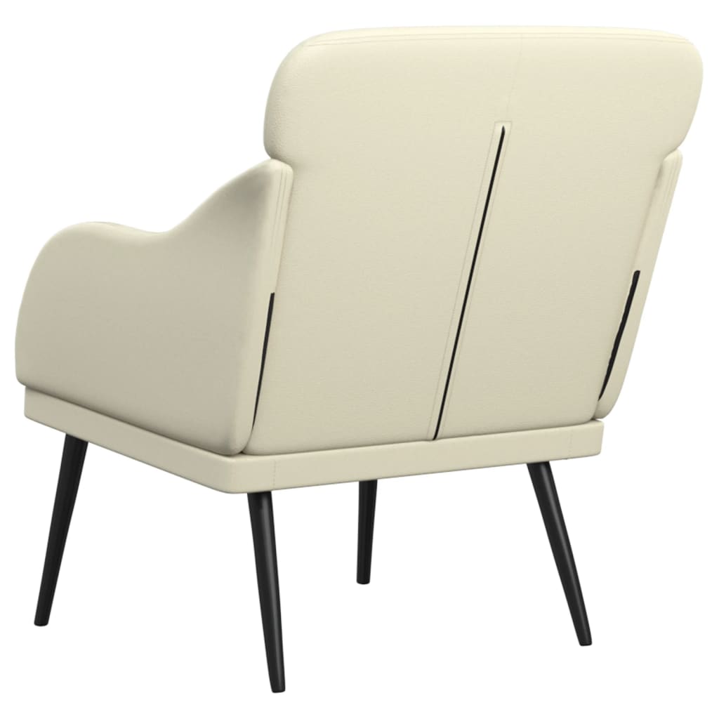 Fotelja krem 63 x 76 x 80 cm od umjetne kože