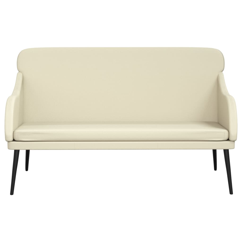 Klupa krem 110 x 76 x 80 cm od umjetne kože