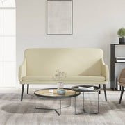 Klupa krem 110 x 76 x 80 cm od umjetne kože