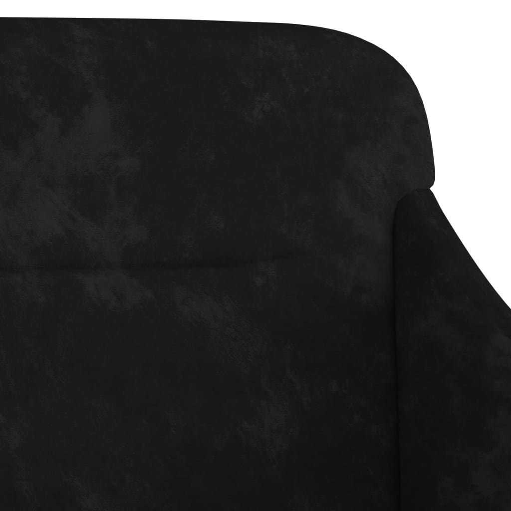 Klupa crna 110 x 76 x 80 cm baršunasta