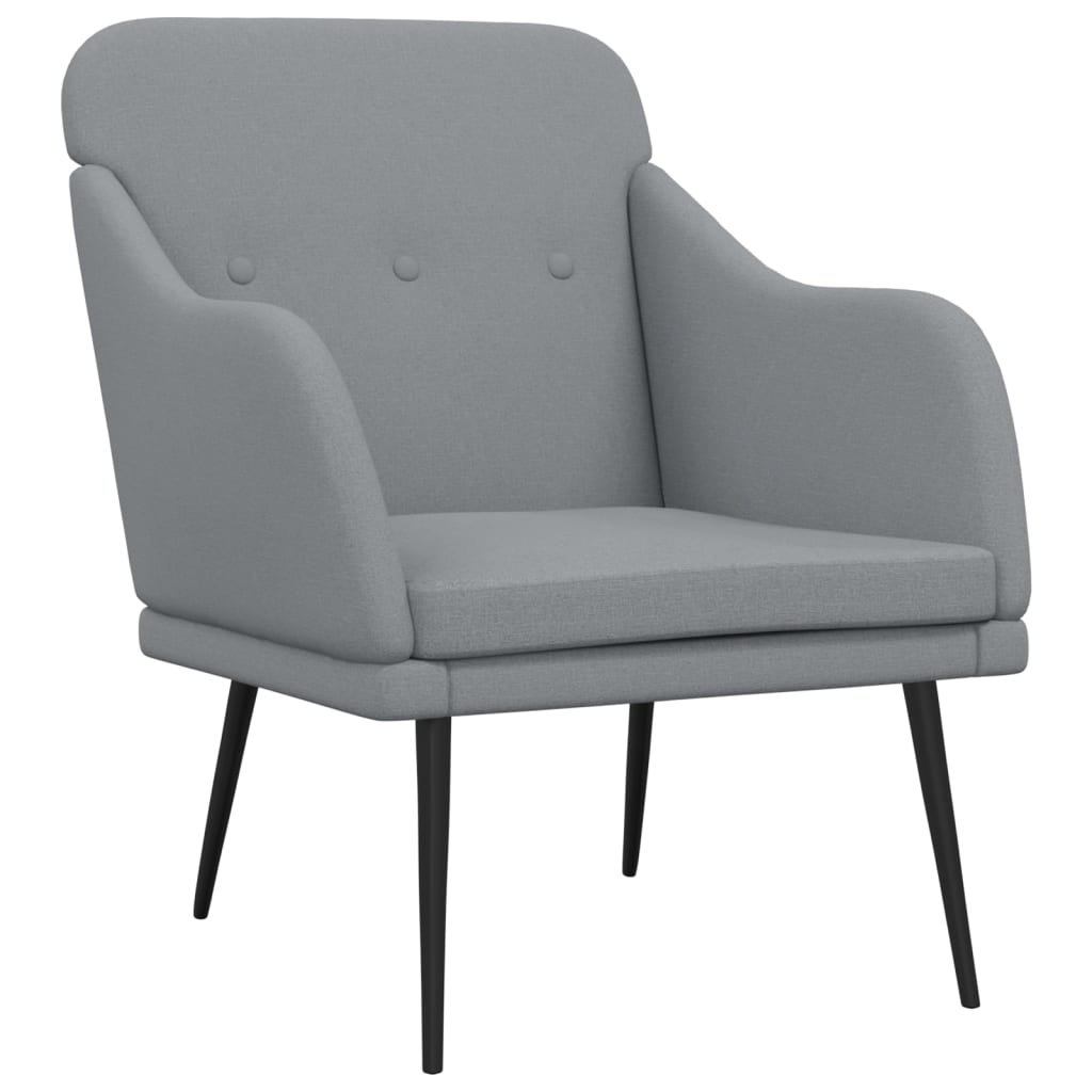 Fotelja svjetlosiva 63 x 76 x 80 cm od tkanine