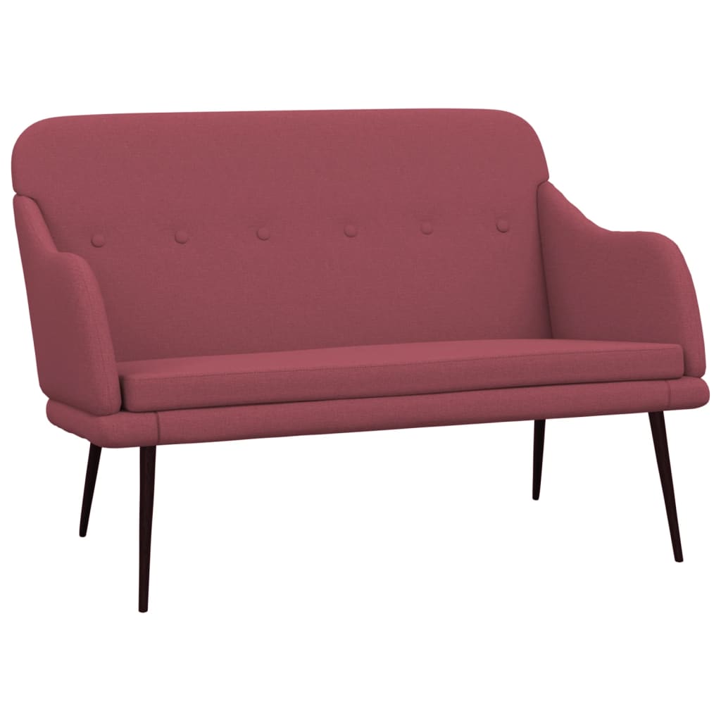 Klupa crvena boja vina 110 x 76 x 80 cm od tkanine