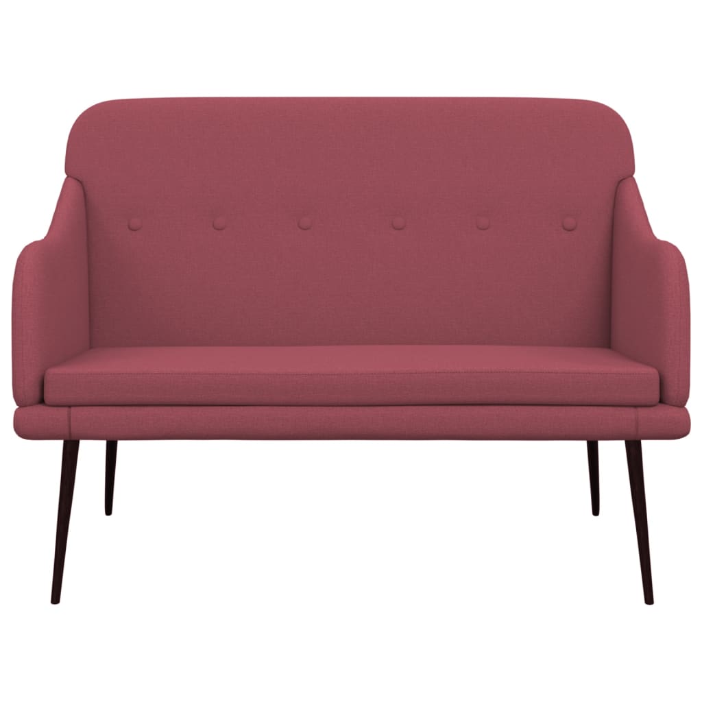Klupa crvena boja vina 110 x 76 x 80 cm od tkanine