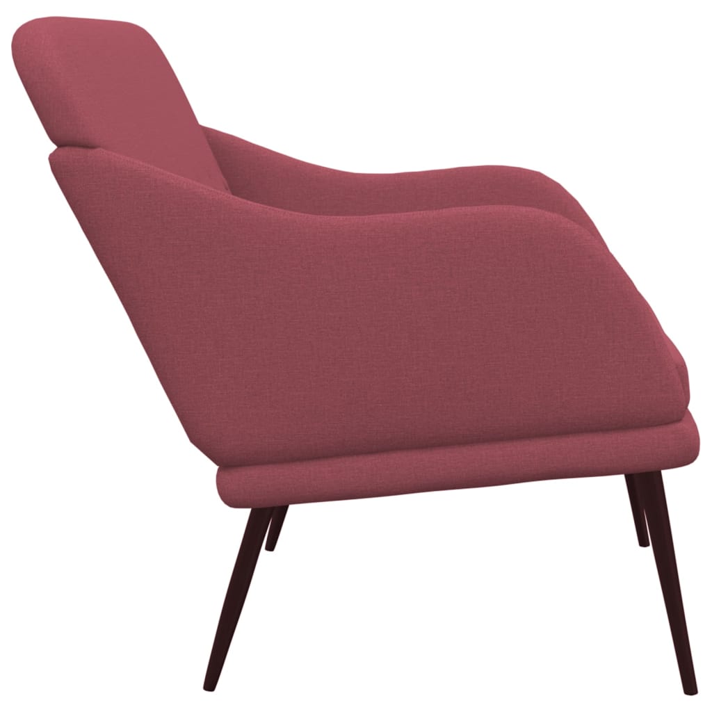 Klupa crvena boja vina 110 x 76 x 80 cm od tkanine