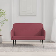 Klupa crvena boja vina 110 x 76 x 80 cm od tkanine