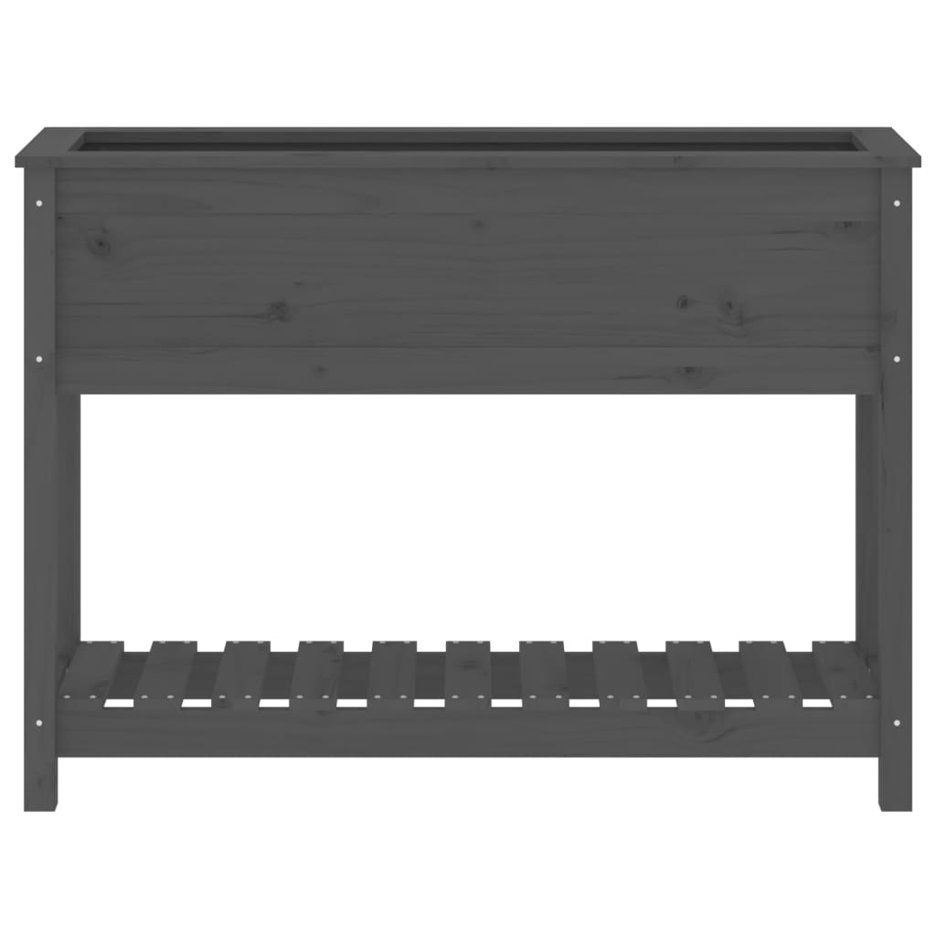 Sadilica s policom siva 111,5x34,5x81 cm od masivne borovine
